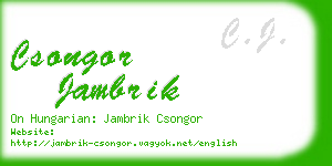 csongor jambrik business card